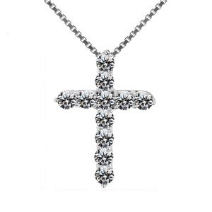 Classic Cubic Zironia Cross Pendant Necklace
